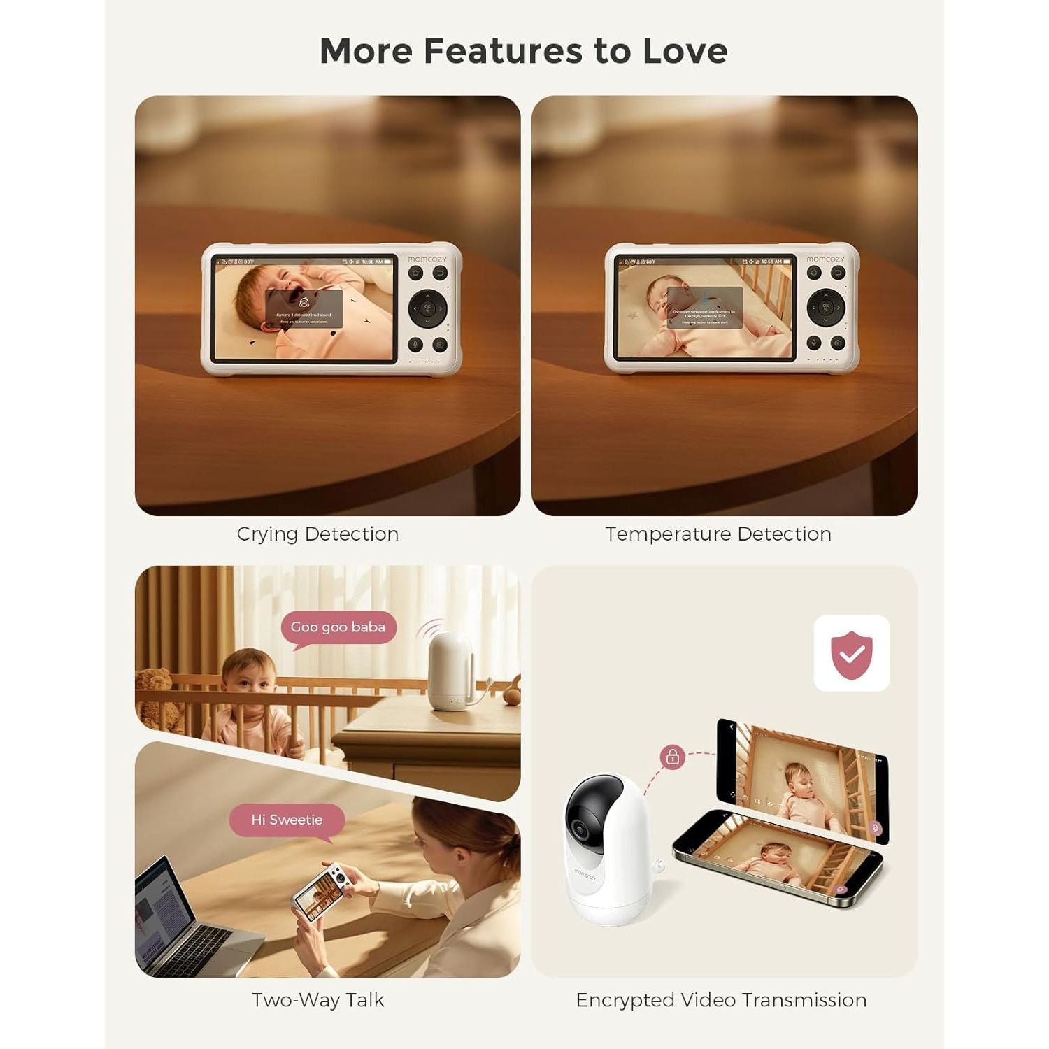 Buy Cashtro Ltd,Momcozy Smart WiFi Baby Monitor – 5" 1080P Screen, Camera & Audio, Motion - Gadcet UK | UK | London | Scotland | Wales| Near Me | Cheap | Pay In 3 | Video Baby Monitor
